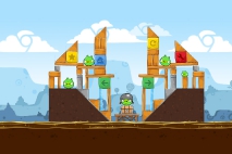 Angry Birds Chrome Dimension уровень 1