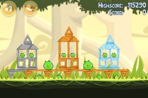 Angry Birds эпизод Danger Above уровень 6-12