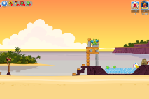 Angry Birds Friends Pigini Beach уровень 1