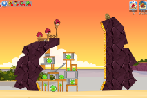 Angry Birds Friends Pigini Beach уровень 3