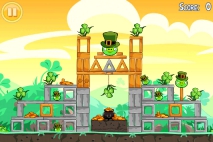 Angry Birds Seasons Go Green Get Lucky уровень 1