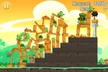 Angry Birds Seasons Go Green Get Lucky уровень 11