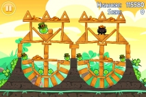 Angry Birds Seasons Go Green Get Lucky уровень 13