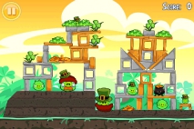 Angry Birds Seasons Go Green Get Lucky уровень 2