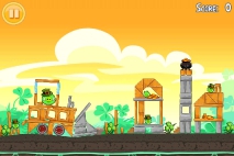 Angry Birds Seasons Go Green Get Lucky уровень 3