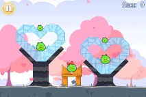 Angry Birds Seasons Hogs and Kisses уровень 1