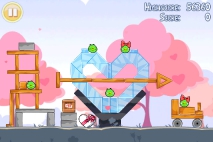 Angry Birds Seasons Hogs and Kisses уровень 11