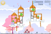 Angry Birds Seasons Hogs and Kisses уровень 13