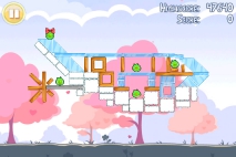 Angry Birds Seasons Hogs and Kisses уровень 3