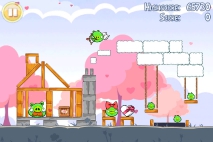 Angry Birds Seasons Hogs and Kisses уровень 6