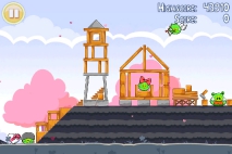 Angry Birds Seasons Hogs and Kisses уровень 9