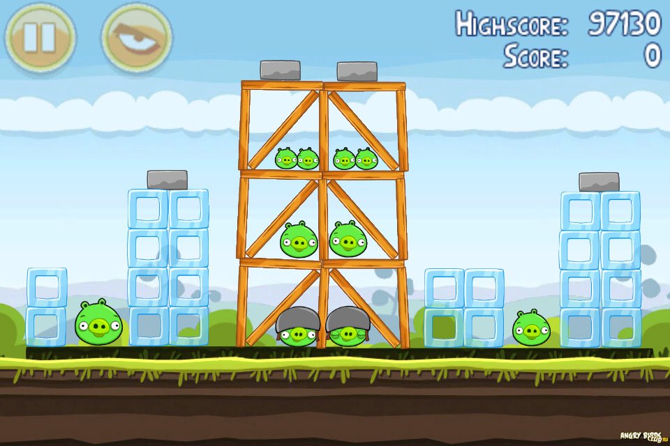 Angry Birds Mighty Hoax уровень 4-5.