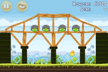 Angry Birds Mighty Hoax уровень 4-4