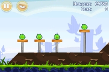 Angry Birds Poached Eggs уровень 1-2