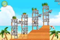Angry Birds Rio Golden Beachball уровень 10