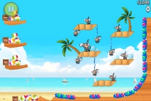 Angry Birds Rio Golden Beachball уровень 14