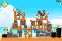 Angry Birds Rio Golden Beachball уровень 8